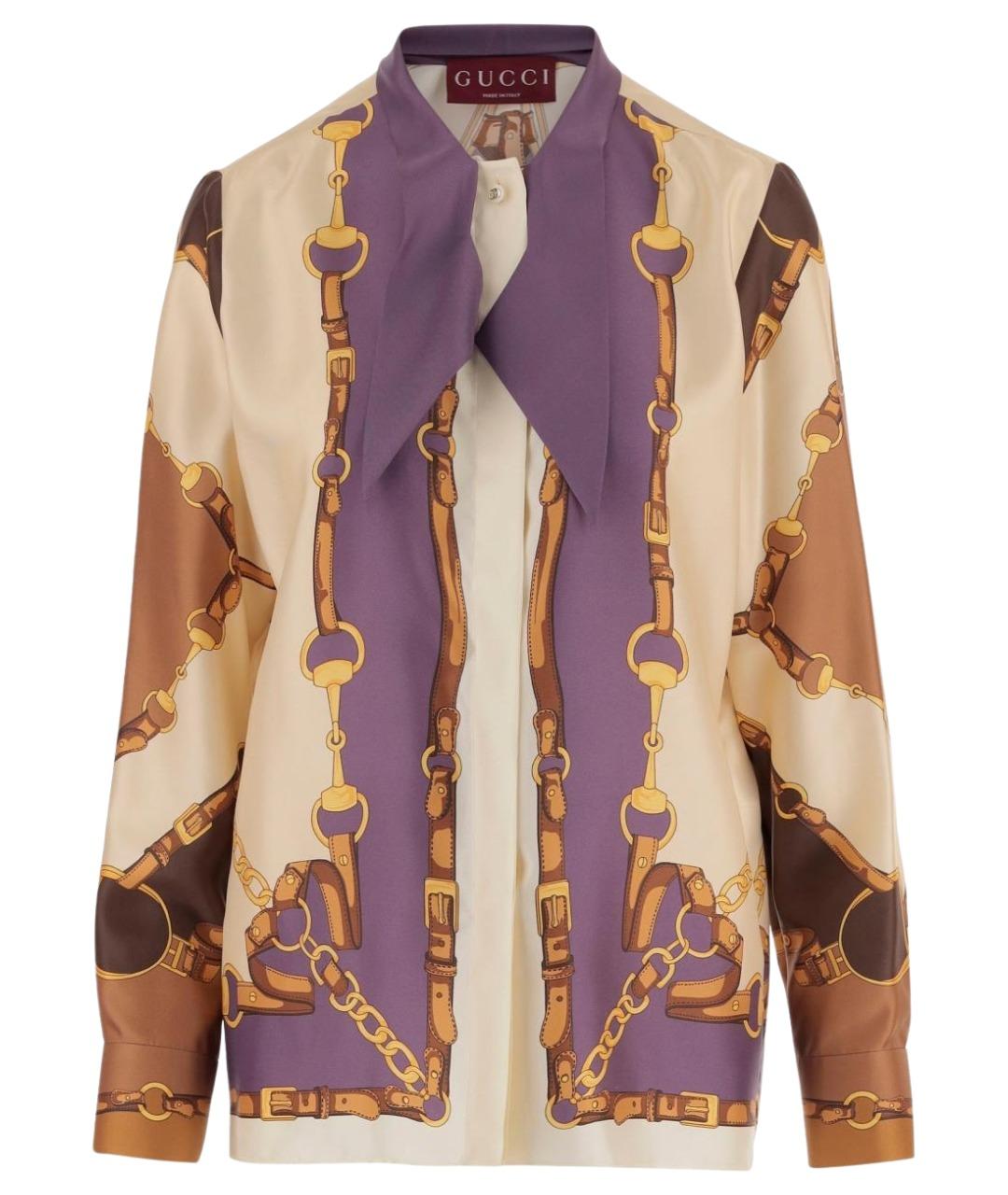 GUCCI Мульти шелковая рубашка, фото 1