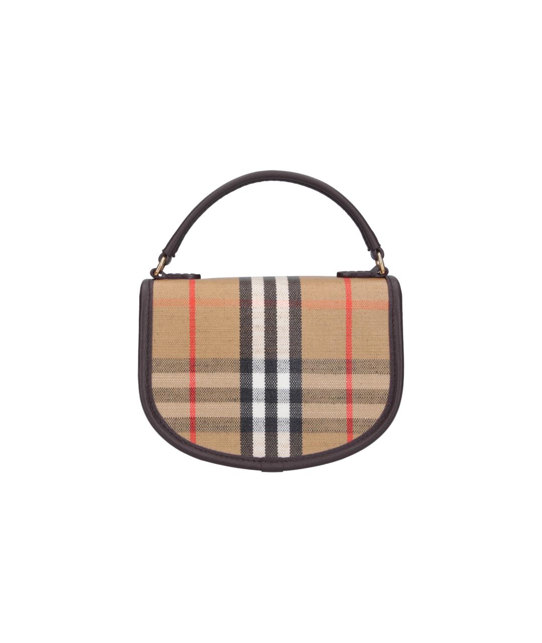 BURBERRY Бежевая тканевая сумка через плечо, фото 3