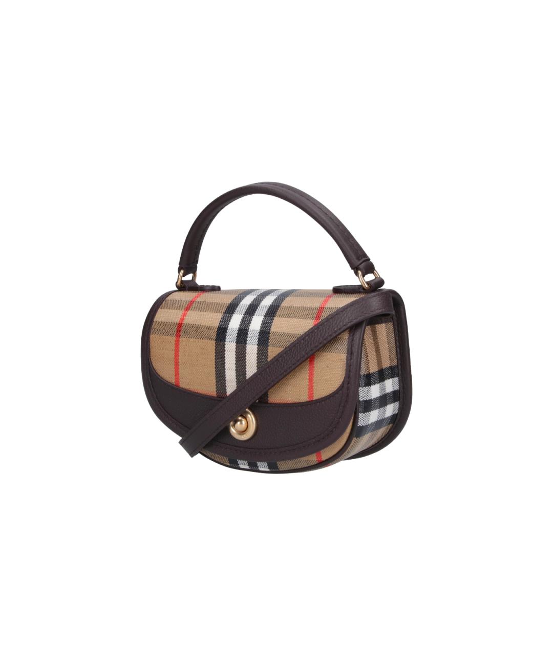 BURBERRY Бежевая тканевая сумка через плечо, фото 2