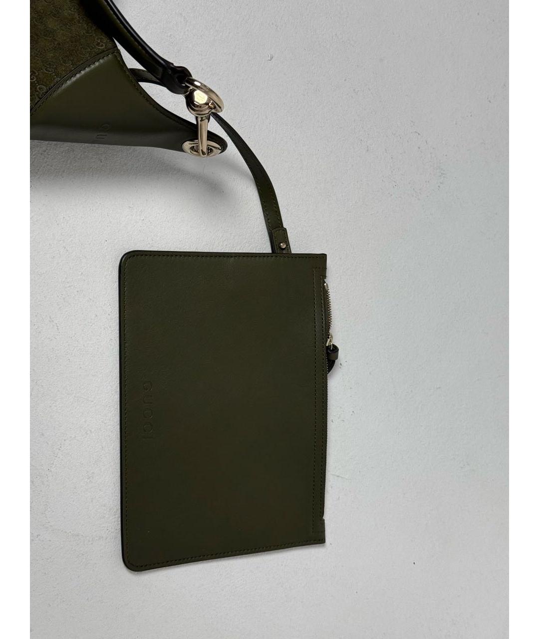 GUCCI Хаки замшевая сумка через плечо, фото 5