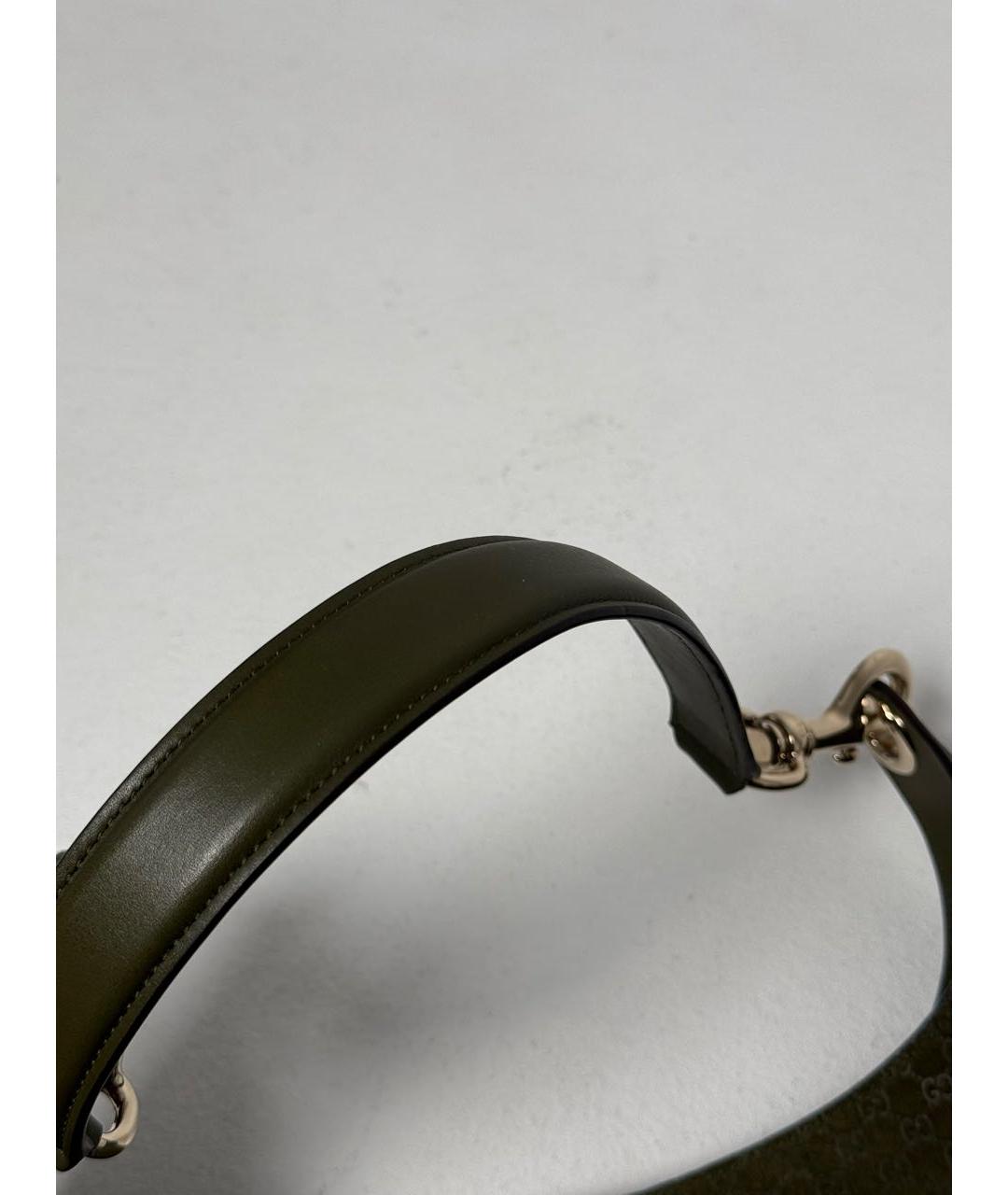 GUCCI Хаки замшевая сумка через плечо, фото 7