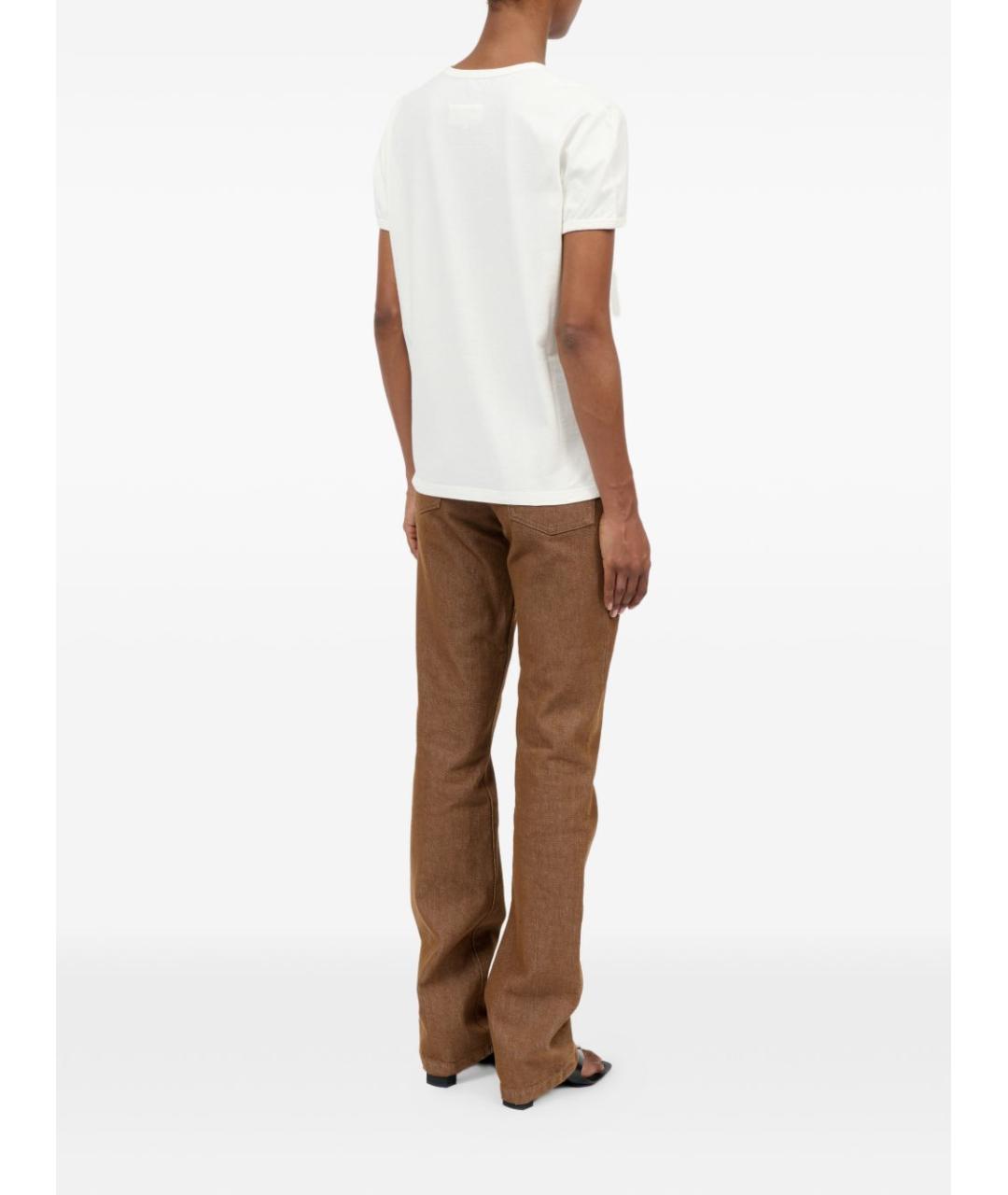 MM6 MAISON MARGIELA Белая хлопковая футболка, фото 4