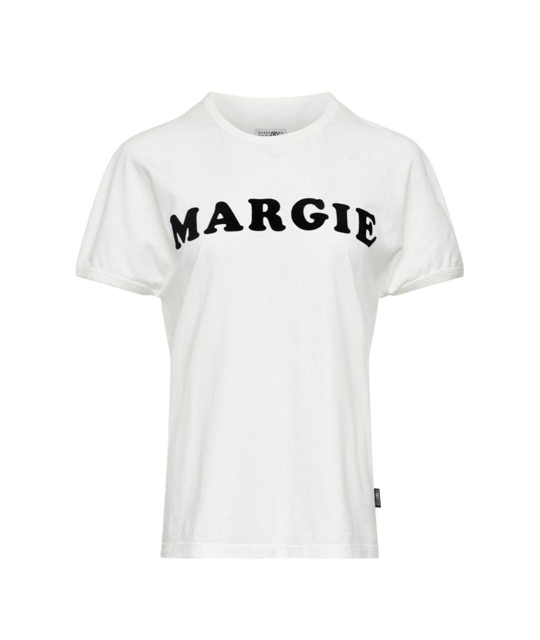 MM6 MAISON MARGIELA Белая хлопковая футболка, фото 1