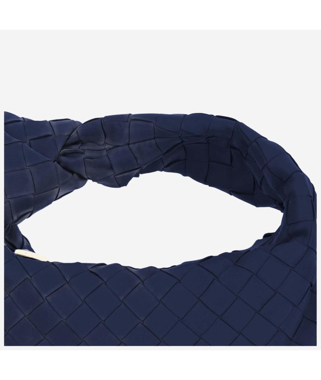 BOTTEGA VENETA Синяя кожаная сумка с короткими ручками, фото 4