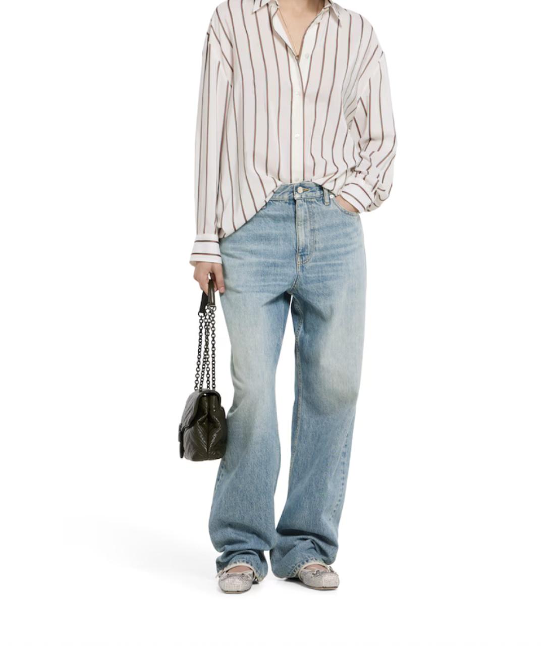 GUCCI Голубые хлопковые прямые джинсы, фото 7