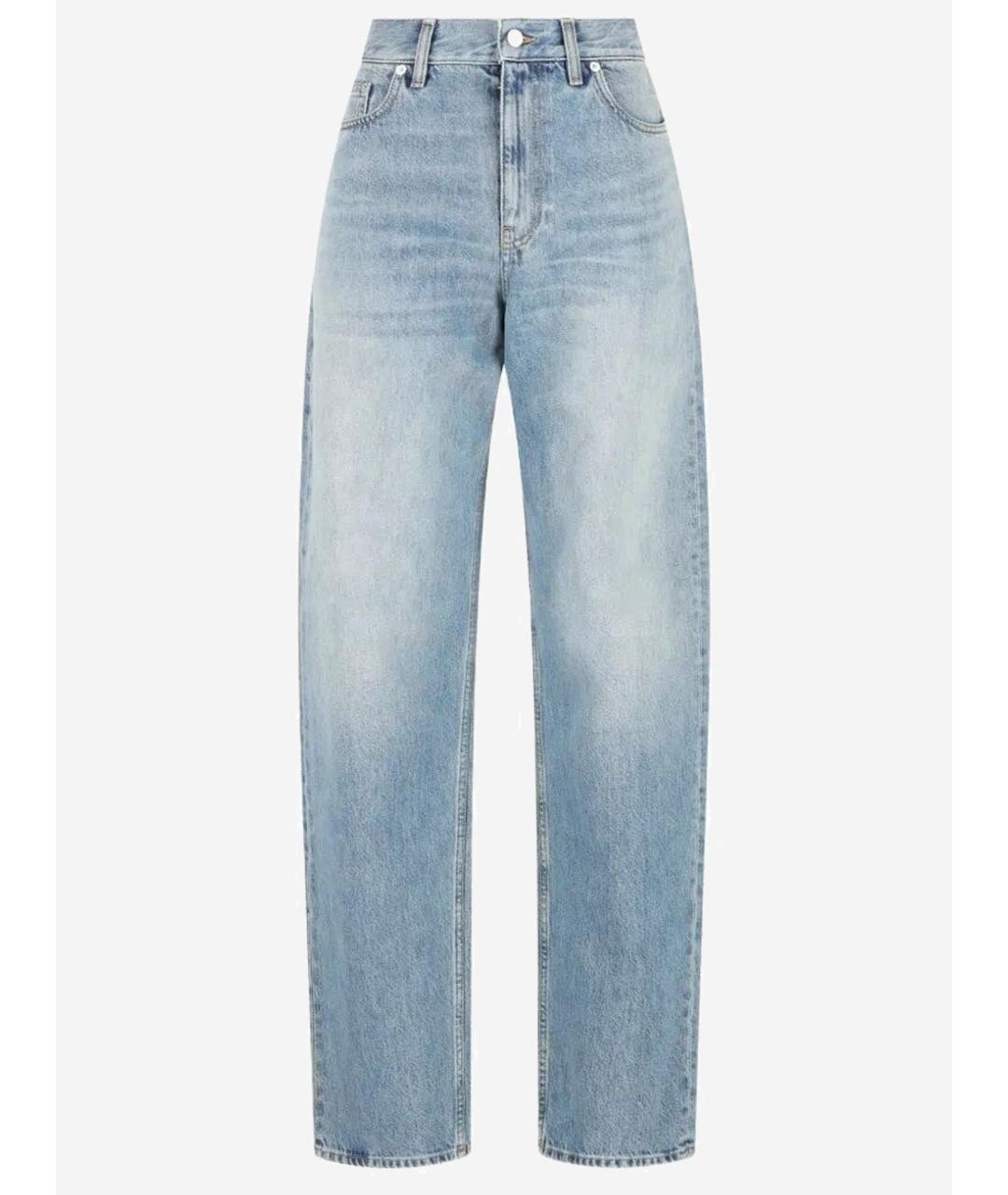 GUCCI Голубые хлопковые прямые джинсы, фото 4