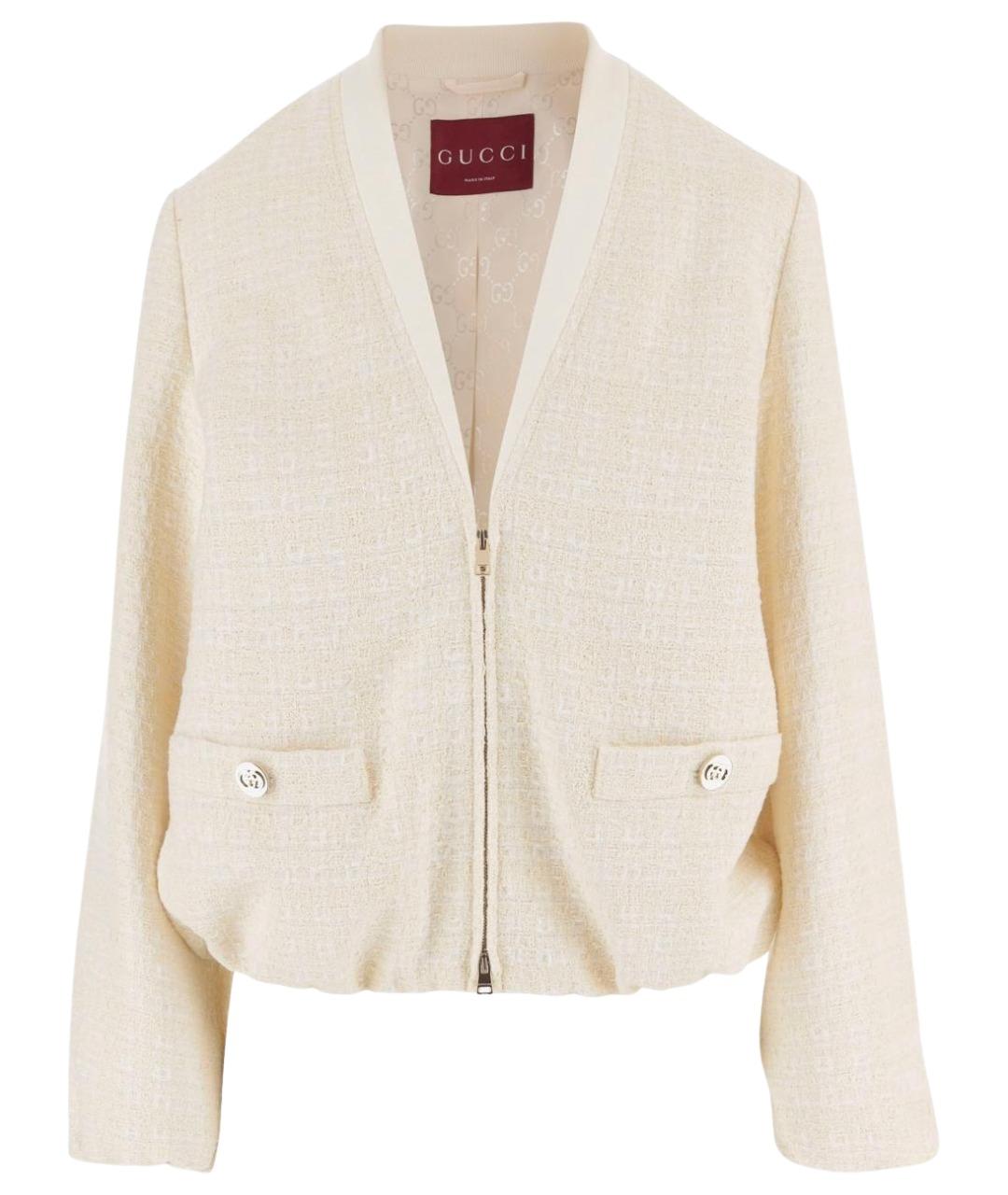 GUCCI Бежевая хлопковая куртка, фото 1