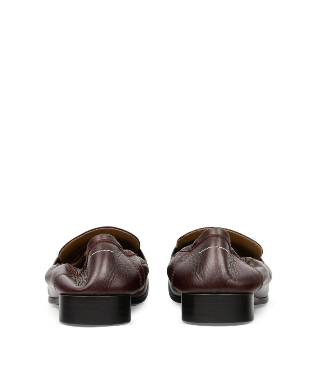 MM6 MAISON MARGIELA Коричневые кожаные лоферы, фото 6