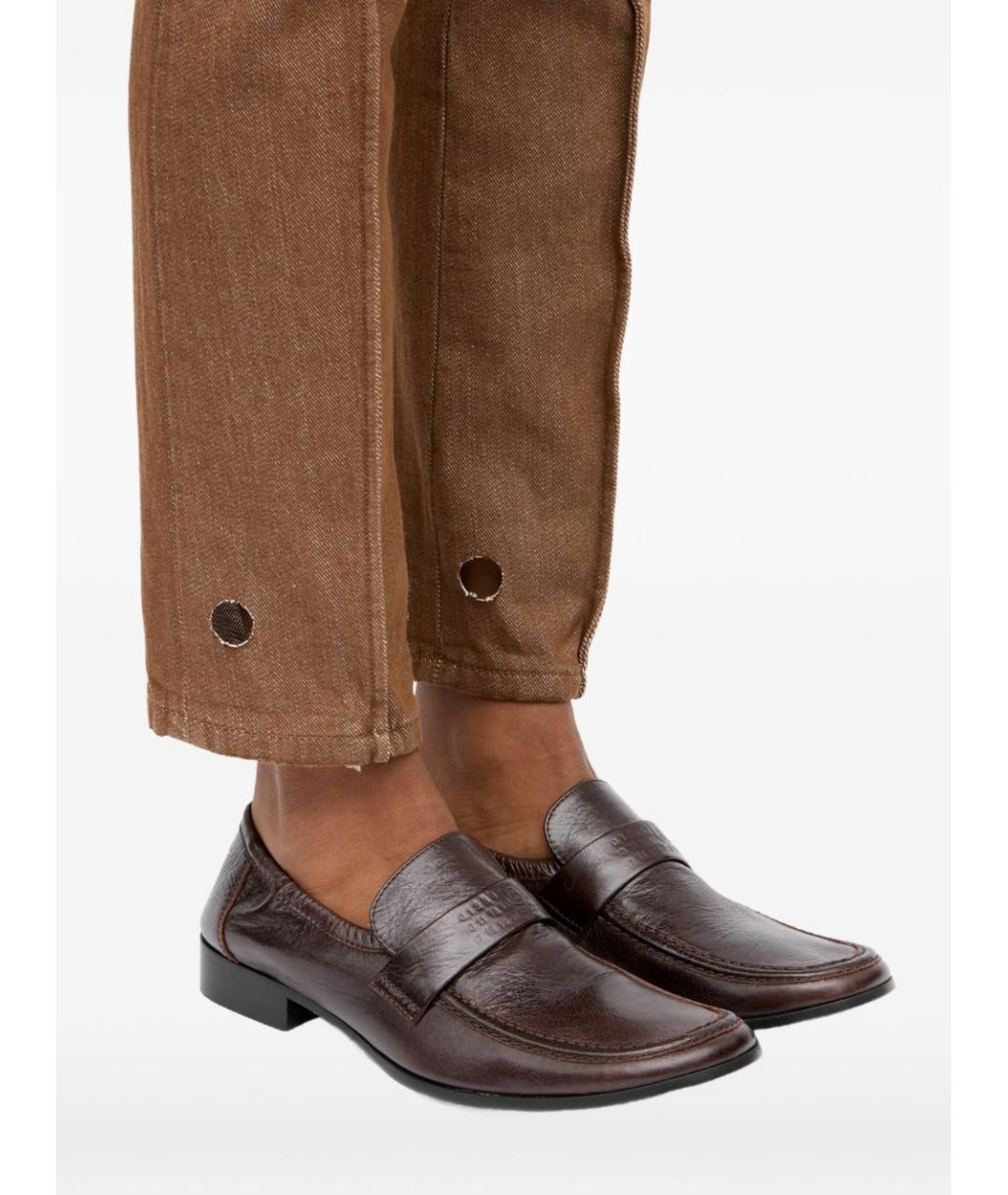 MM6 MAISON MARGIELA Коричневые кожаные лоферы, фото 2