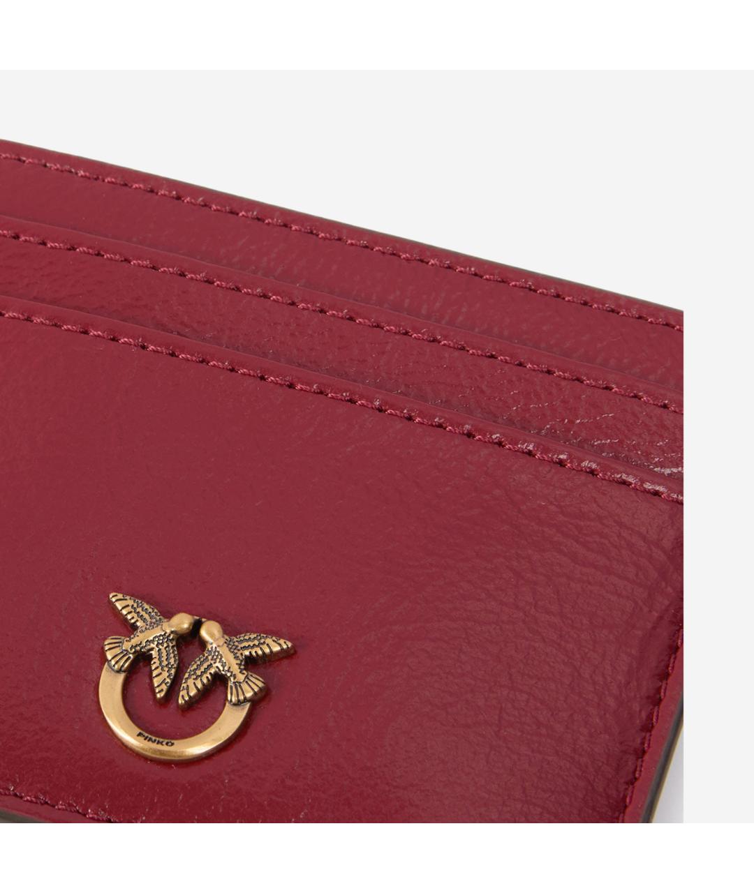 PINKO Красный кожаный кардхолдер, фото 3