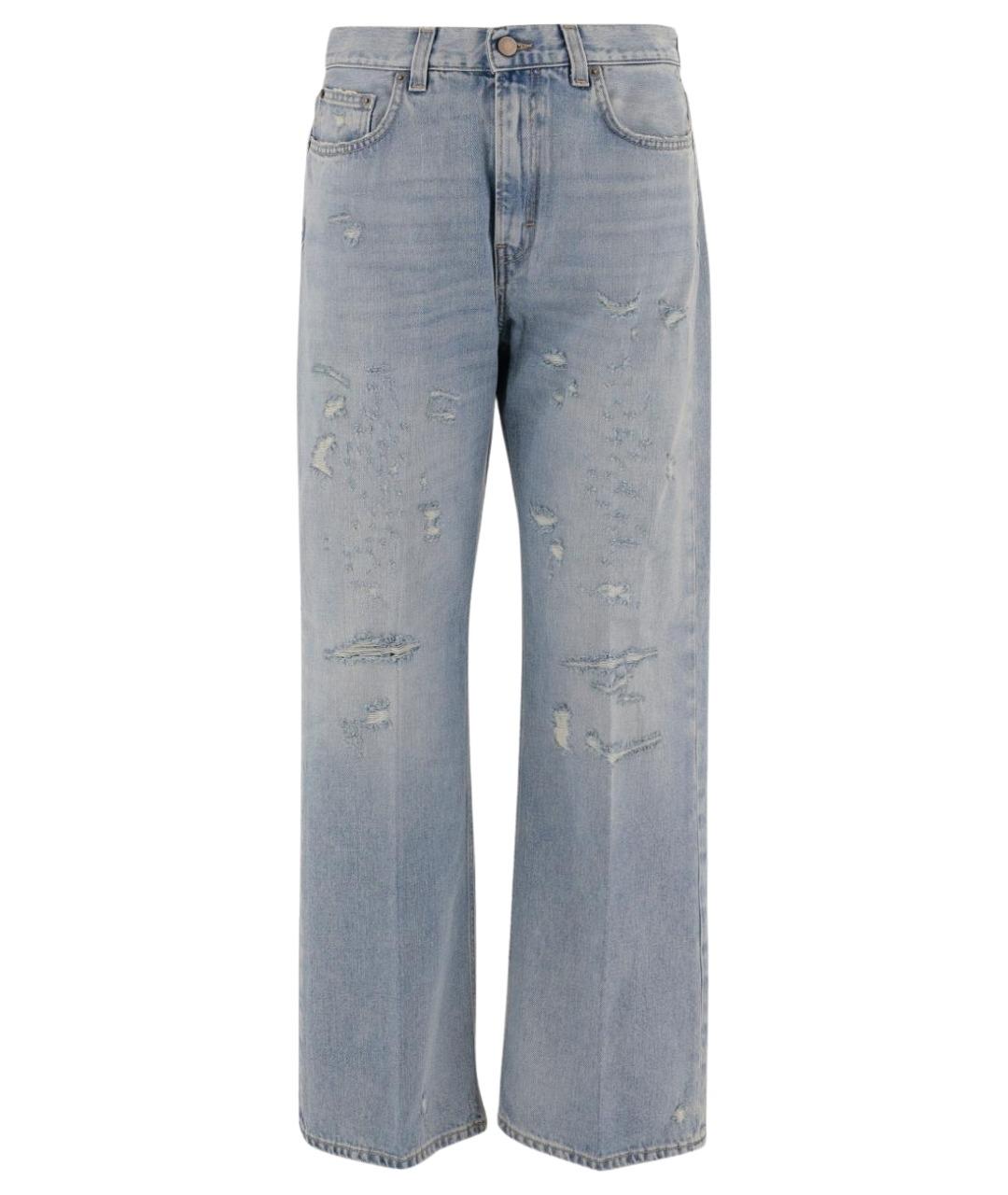 HAIKURE Голубые хлопковые прямые джинсы, фото 1