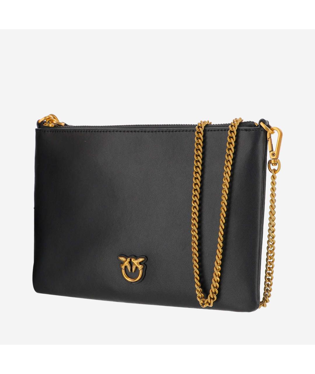 PINKO Черная кожаная сумка через плечо, фото 2