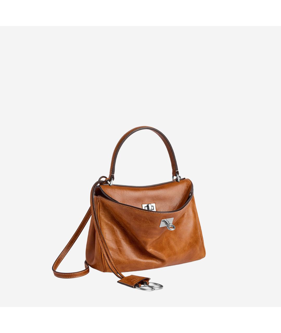 BALENCIAGA Коричневая кожаная сумка тоут, фото 2