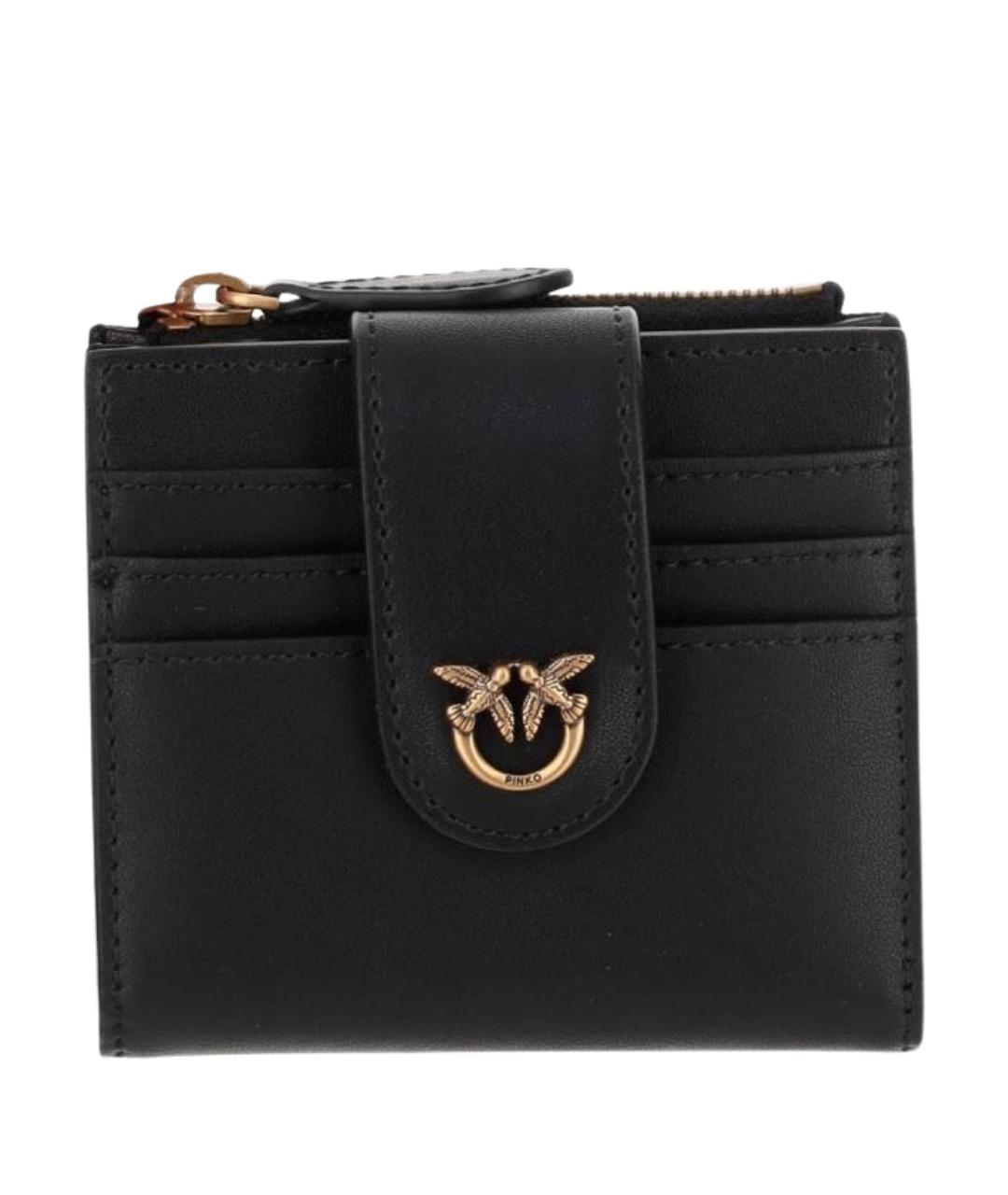 PINKO Черный кожаный кошелек, фото 1