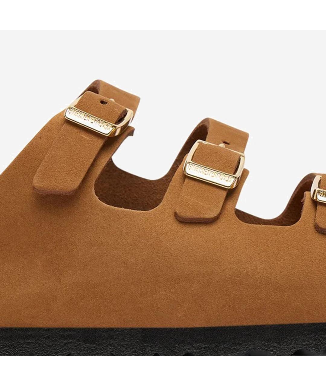 BIRKENSTOCK Коричневые замшевые сандалии, фото 5