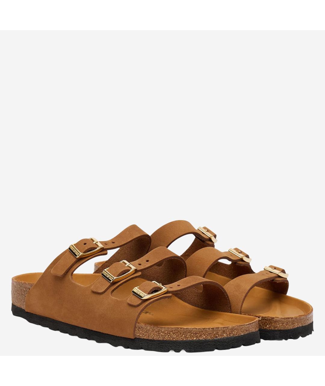 BIRKENSTOCK Коричневые замшевые сандалии, фото 2