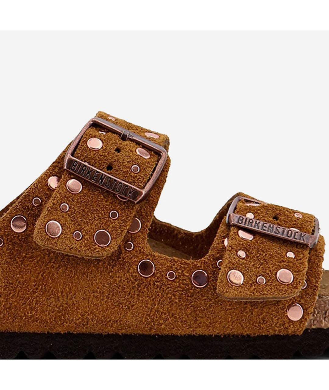 BIRKENSTOCK Коричневые замшевые сандалии, фото 5