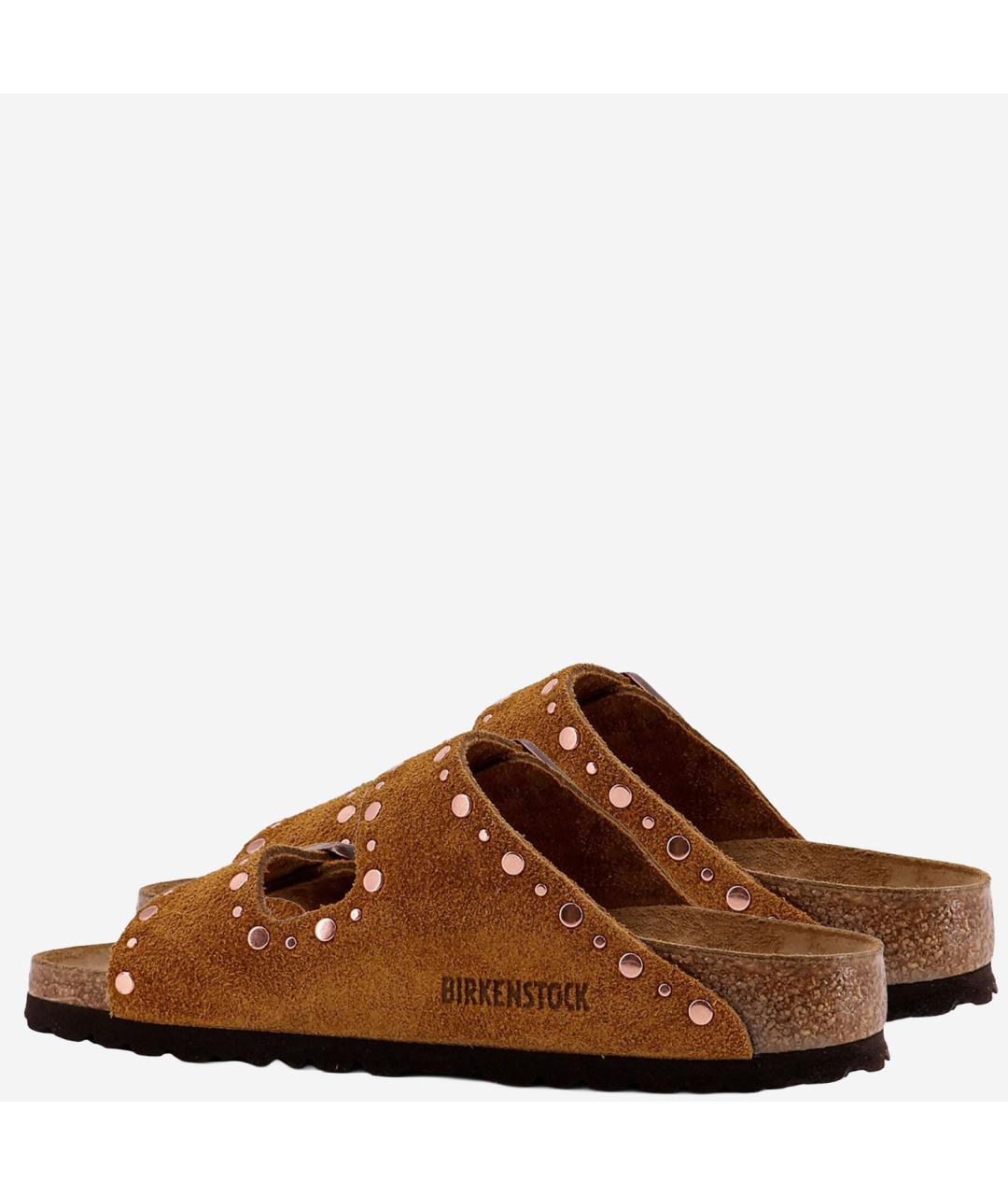 BIRKENSTOCK Коричневые замшевые сандалии, фото 4