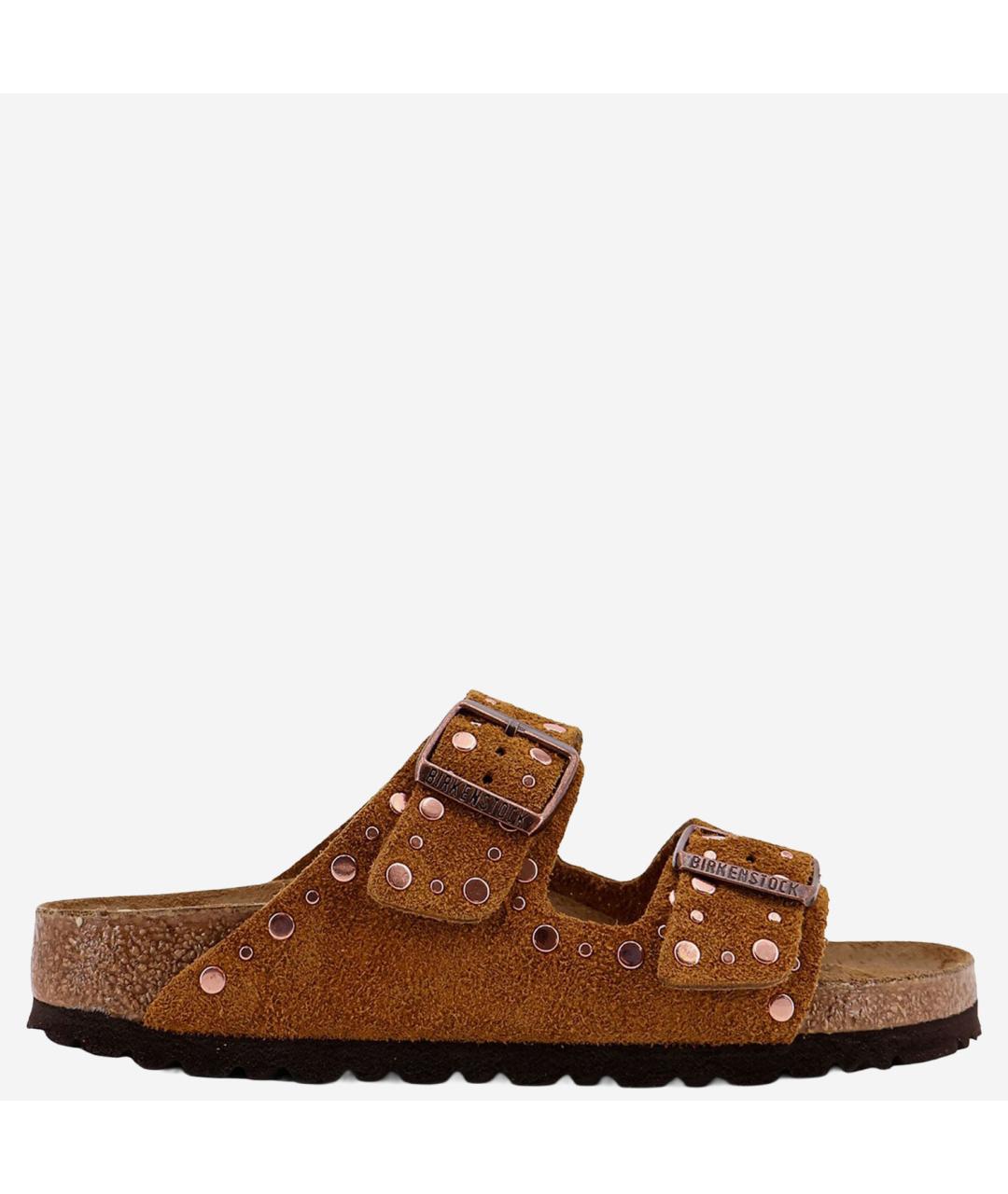 BIRKENSTOCK Коричневые замшевые сандалии, фото 6