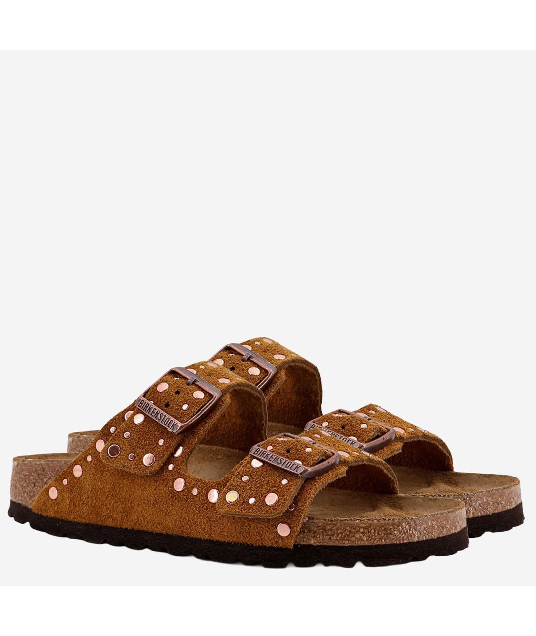 BIRKENSTOCK Коричневые замшевые сандалии, фото 3
