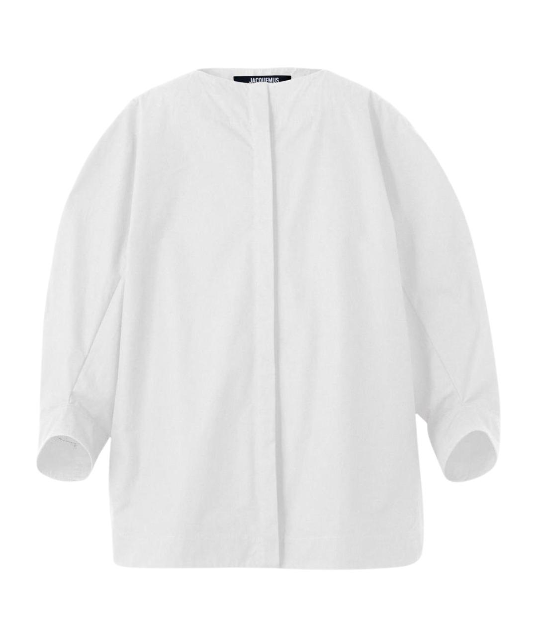 JACQUEMUS Белая хлопковая рубашка, фото 1