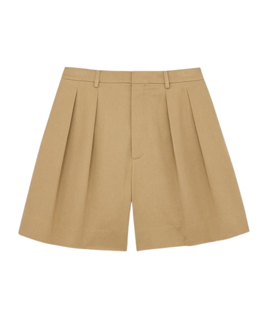 SAINT LAURENT Бежевые хлопковые шорты, фото 1