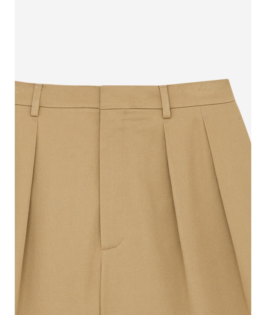 SAINT LAURENT Бежевые хлопковые шорты, фото 3