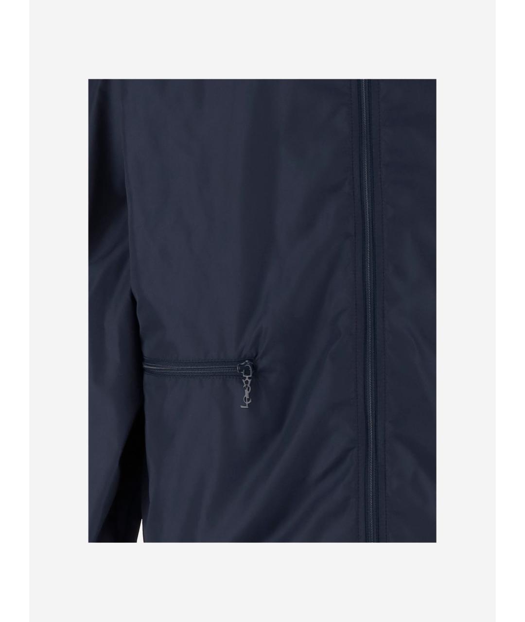 SAINT LAURENT Темно-синяя полиамидовая куртка, фото 3