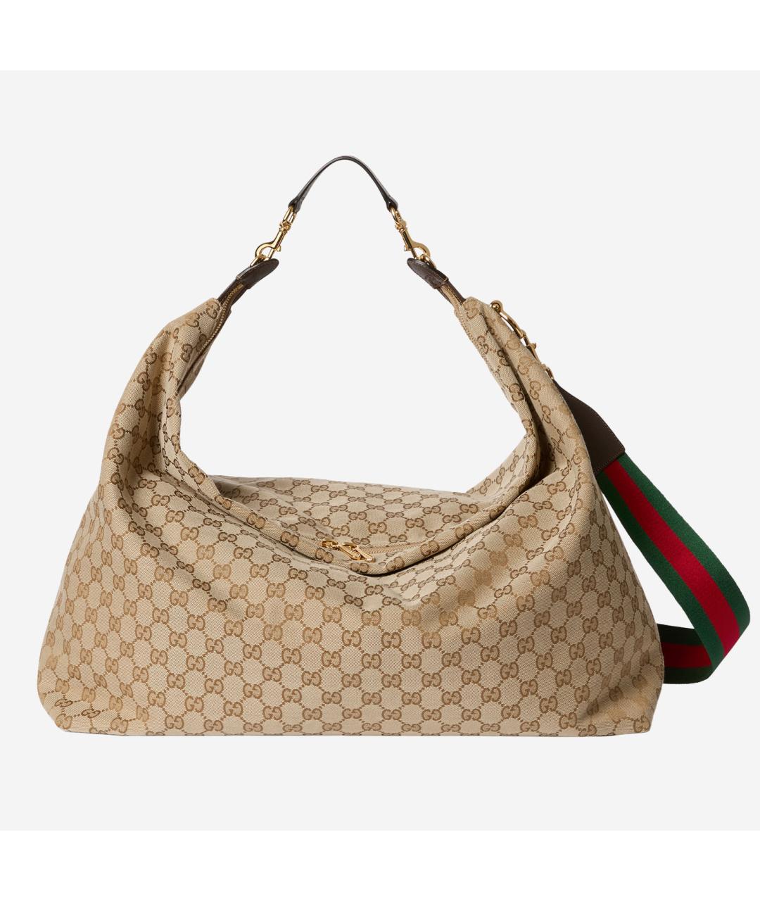 GUCCI Бежевая тканевая сумка на плечо, фото 5