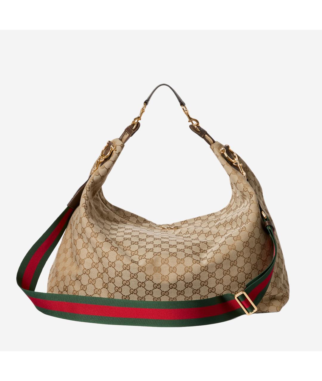 GUCCI Бежевая тканевая сумка на плечо, фото 3