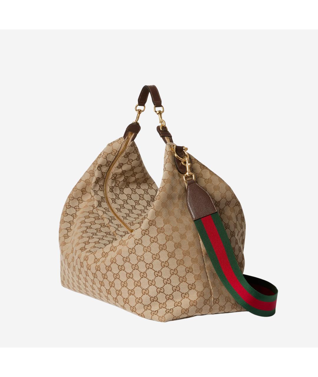 GUCCI Бежевая тканевая сумка на плечо, фото 2