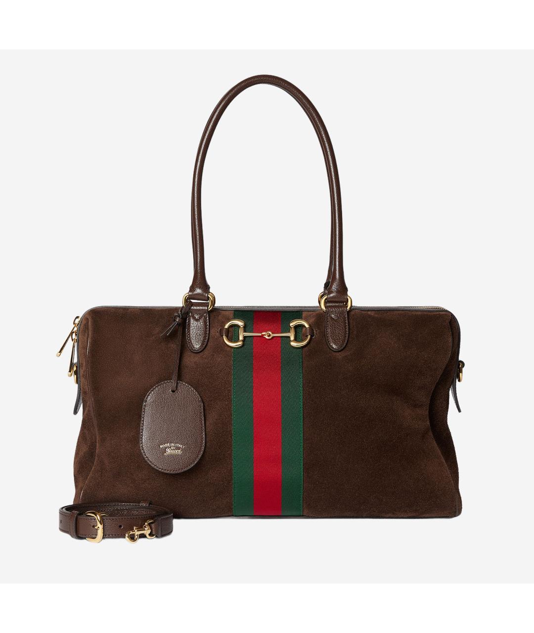 GUCCI Коричневая замшевая сумка через плечо, фото 5