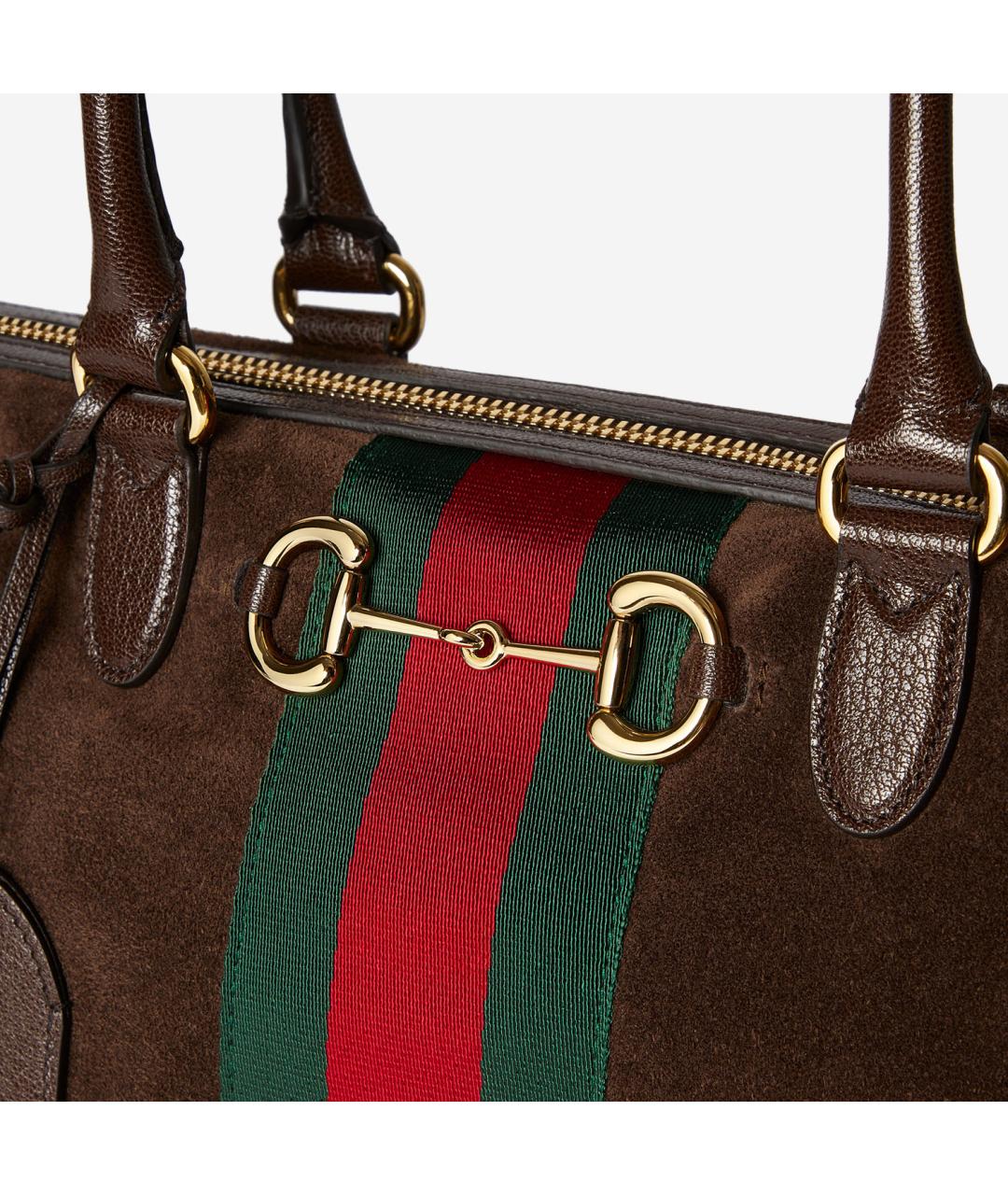 GUCCI Коричневая замшевая сумка через плечо, фото 4