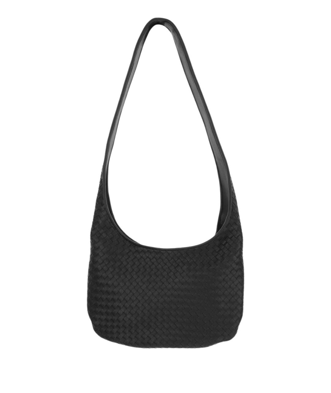 BOTTEGA VENETA Черная кожаная сумка на плечо, фото 1