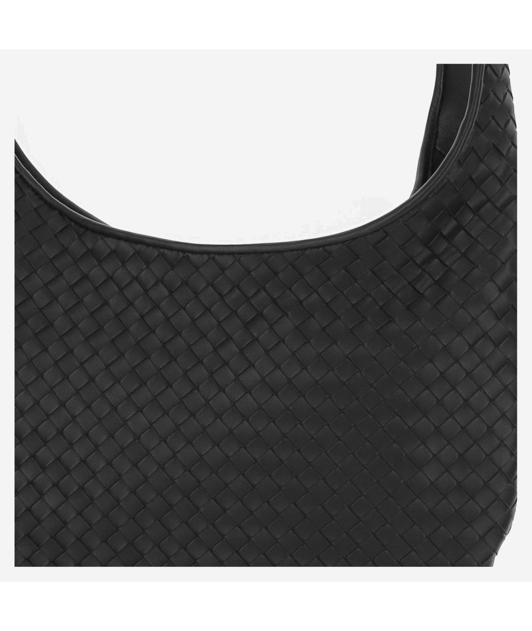 BOTTEGA VENETA Черная кожаная сумка на плечо, фото 3