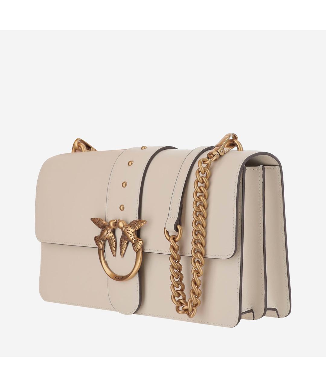 PINKO Белая кожаная сумка через плечо, фото 2