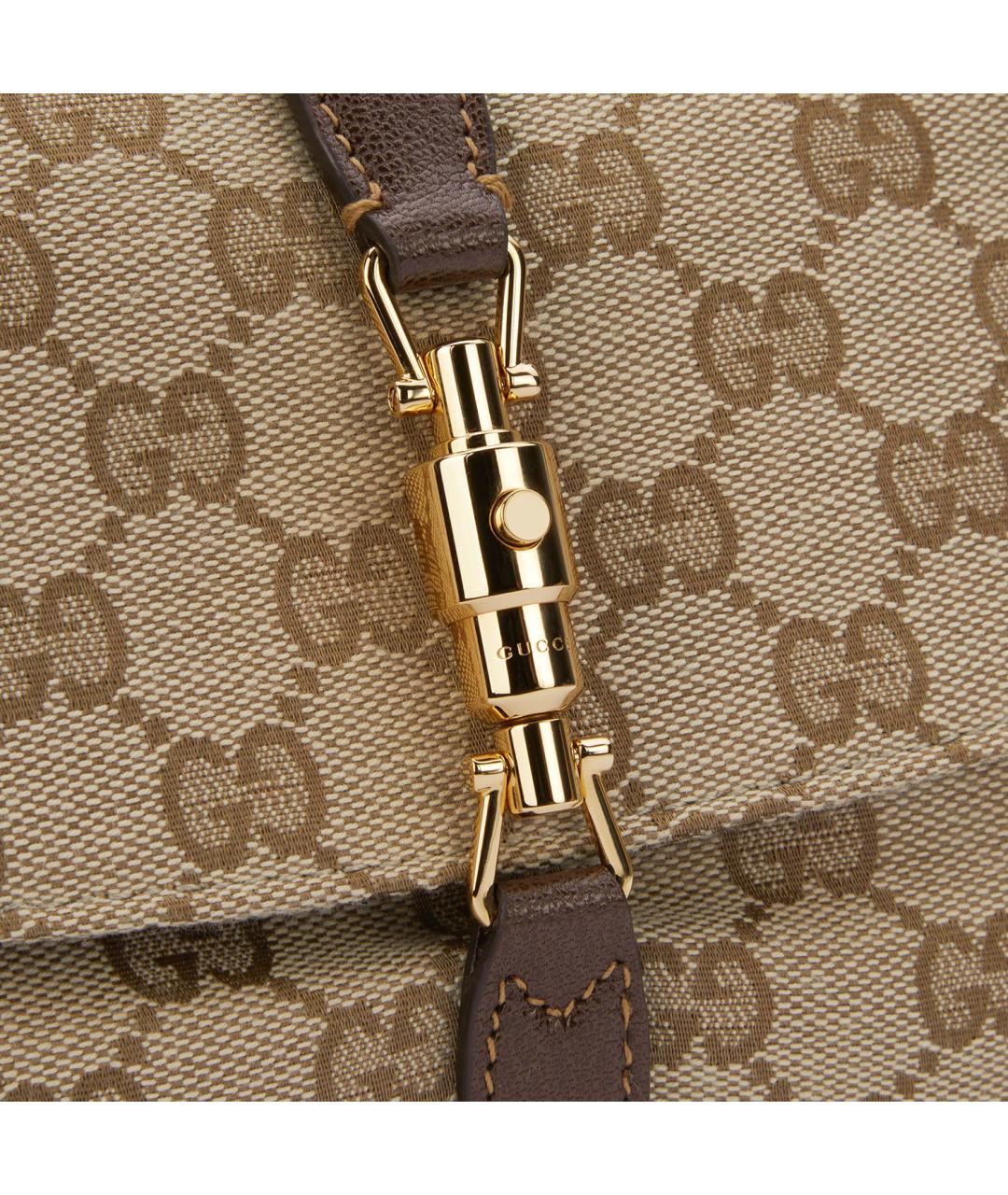 GUCCI Бежевая тканевая сумка через плечо, фото 4