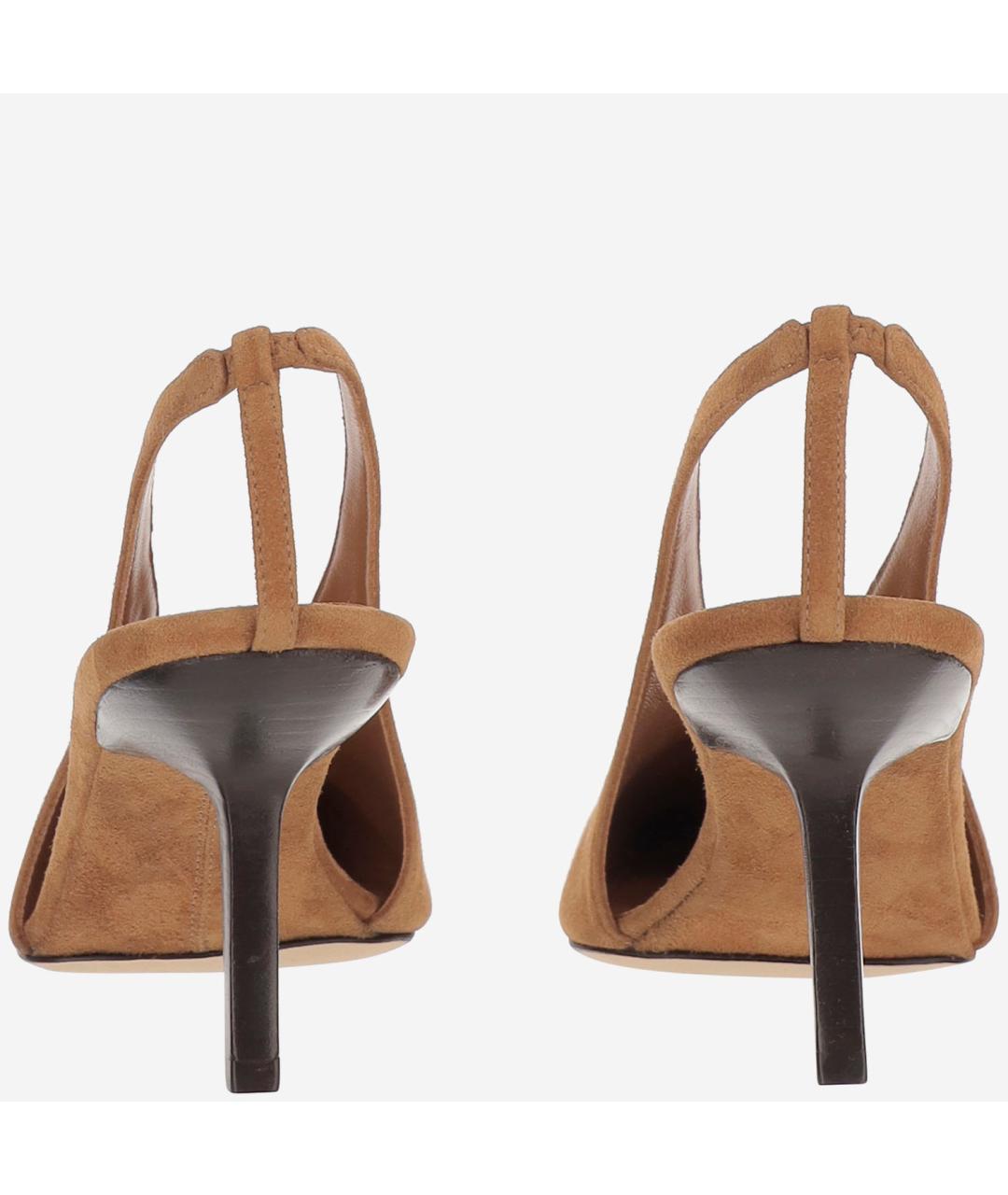 ARMARIUM Коричневые замшевые лодочки на низком каблуке, фото 3