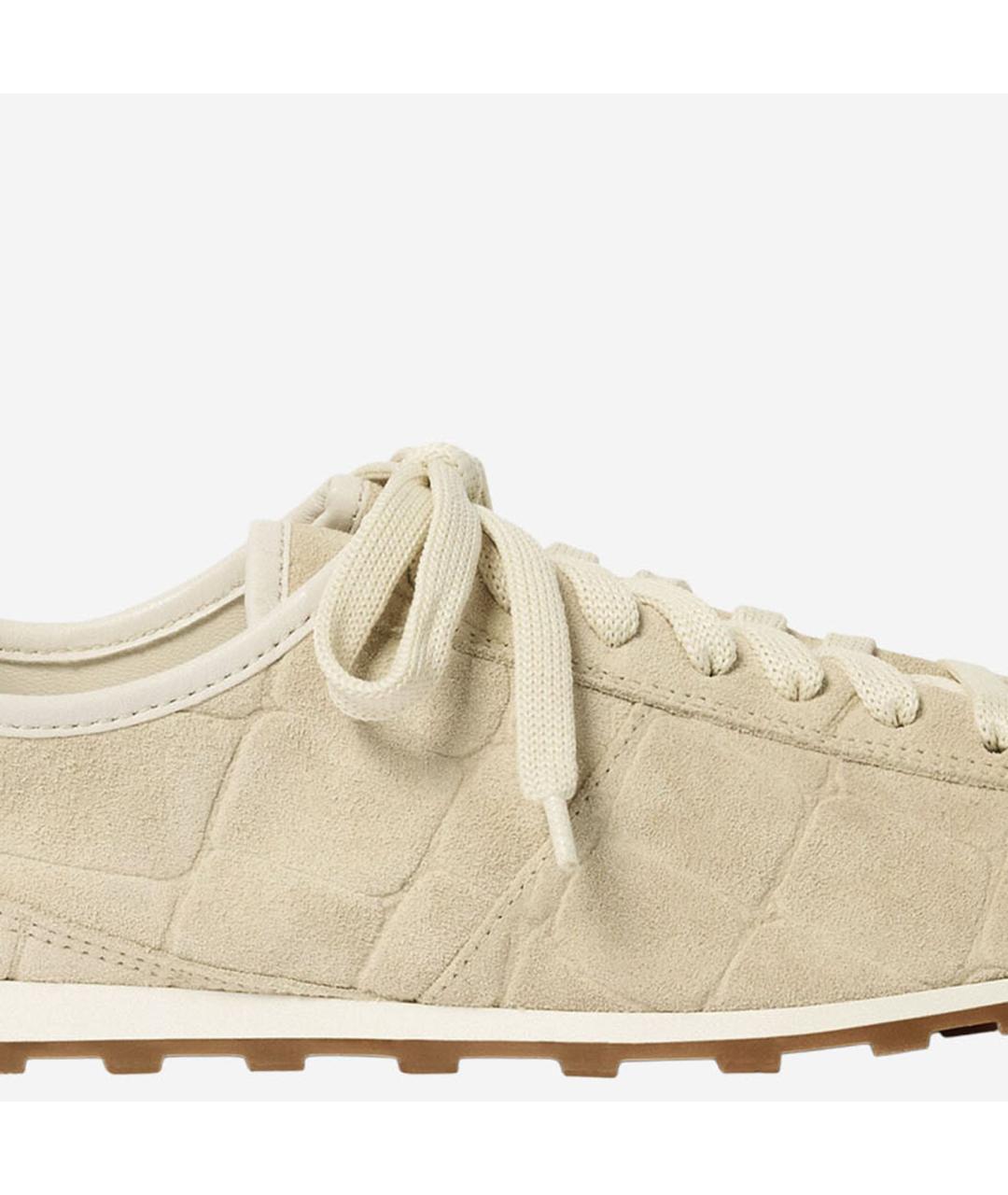 JACQUEMUS Бежевые замшевые кроссовки, фото 5