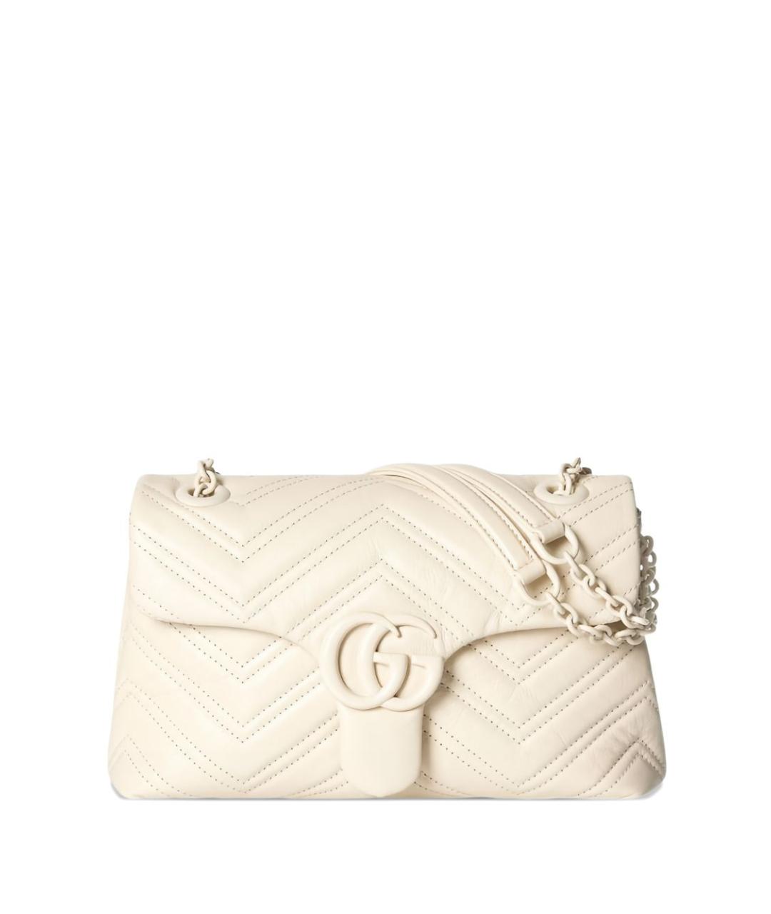 GUCCI Бежевая кожаная сумка через плечо, фото 1