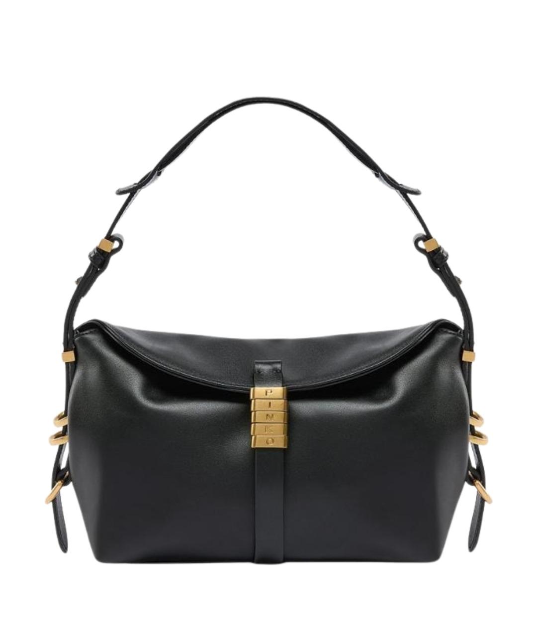 PINKO Черная кожаная сумка через плечо, фото 1