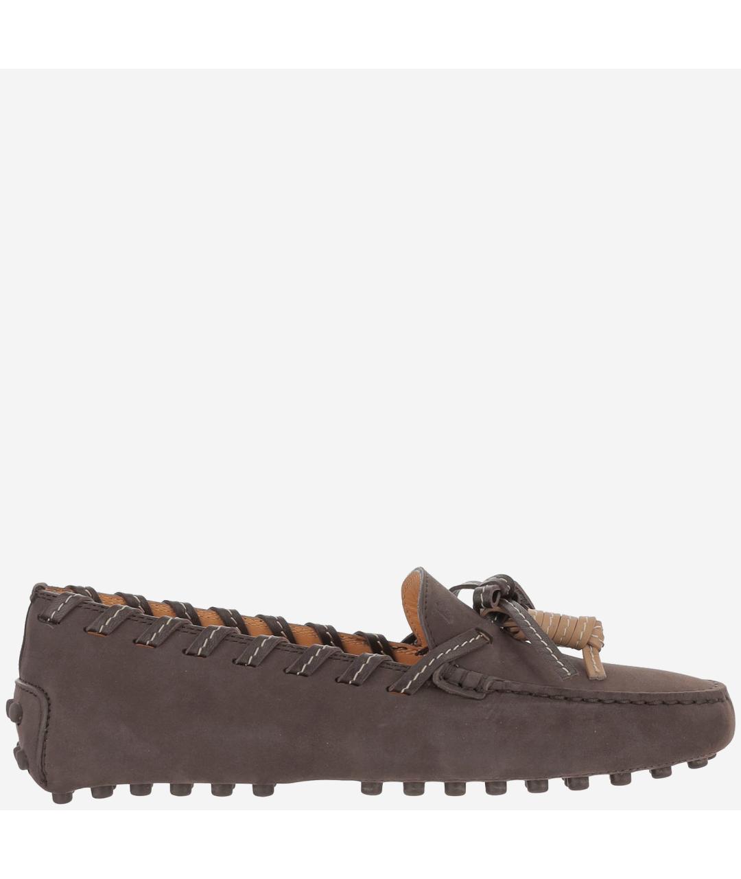 TOD'S Коричневые замшевые лоферы, фото 6