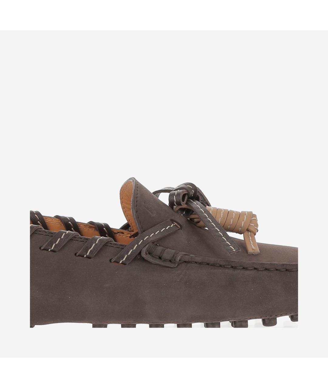 TOD'S Коричневые замшевые лоферы, фото 5