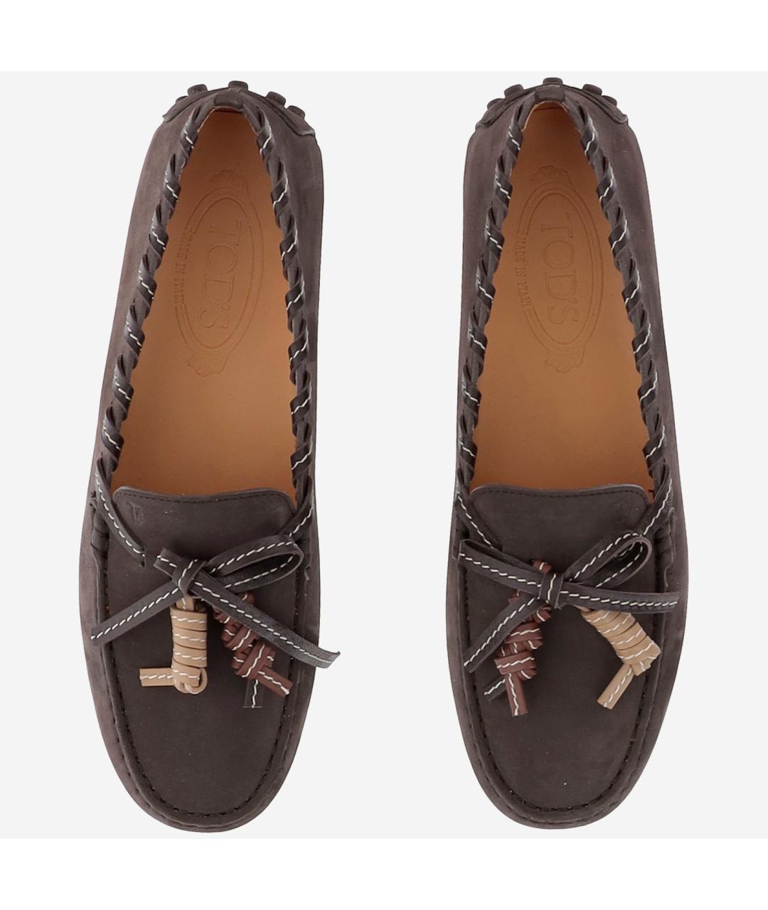 TOD'S Коричневые замшевые лоферы, фото 2