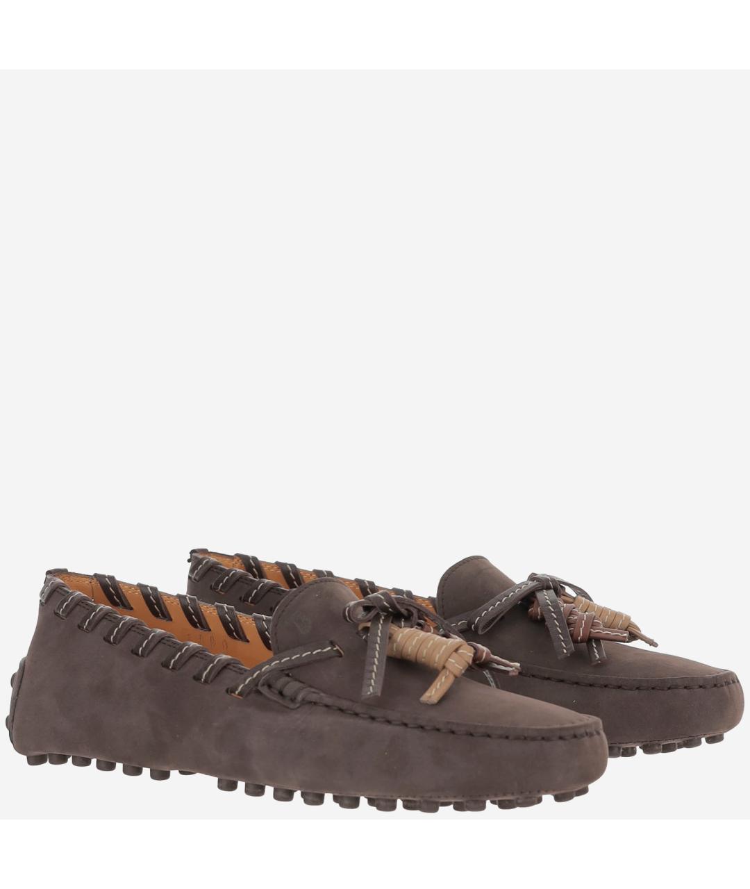 TOD'S Коричневые замшевые лоферы, фото 3