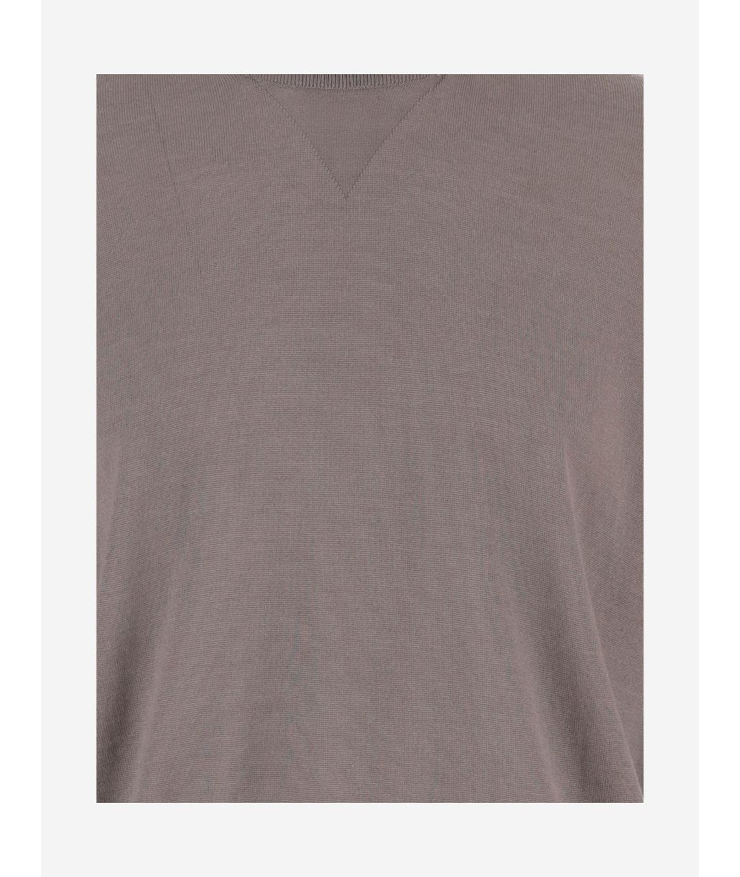 HERNO Бежевый шерстяной джемпер / свитер, фото 3