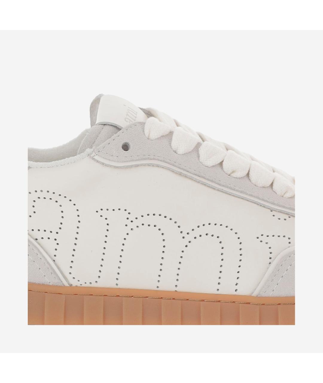 Ami Paris Белые замшевые низкие кроссовки / кеды, фото 5