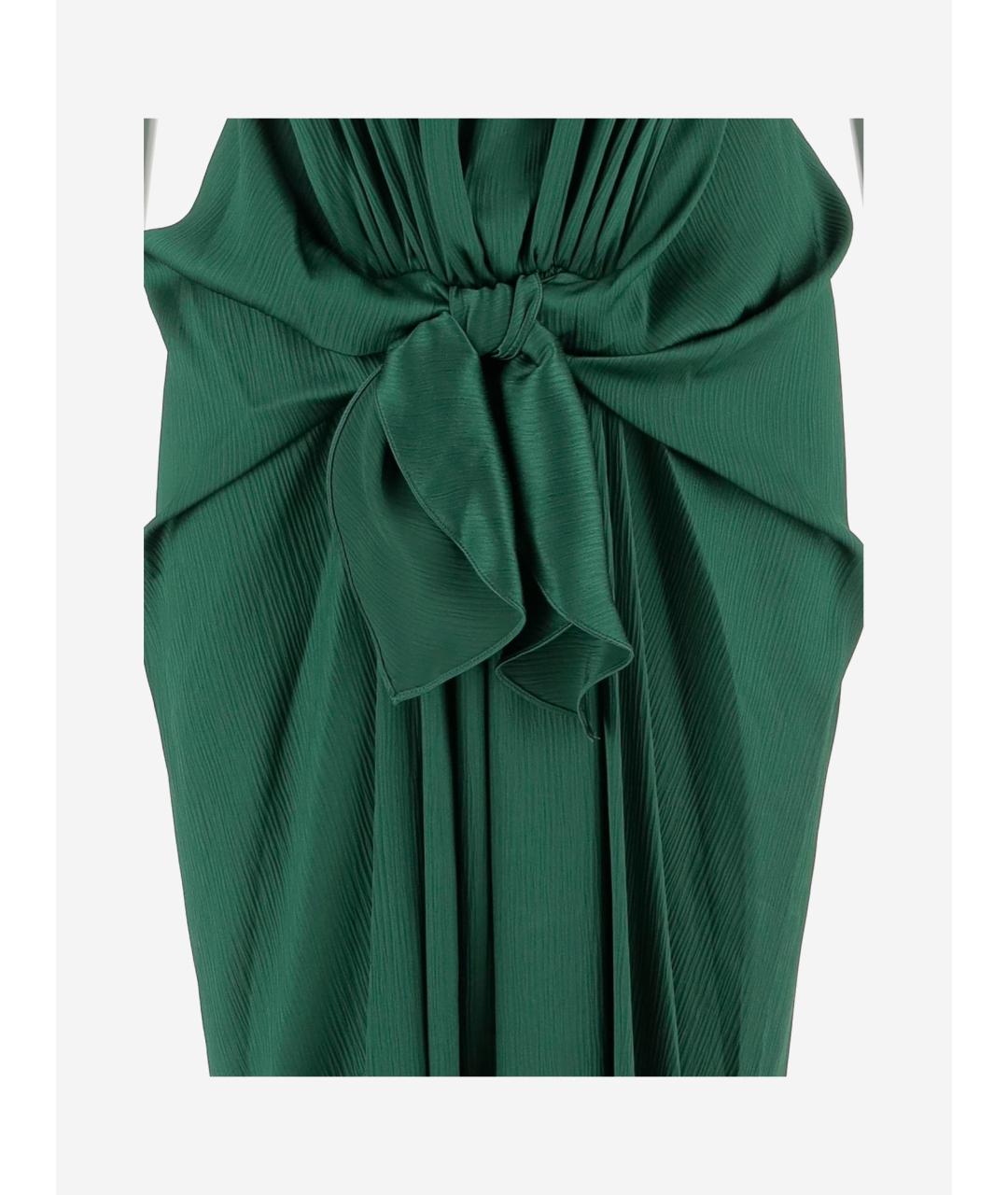 J.W.ANDERSON Зеленые шелковое коктейльное платье, фото 3