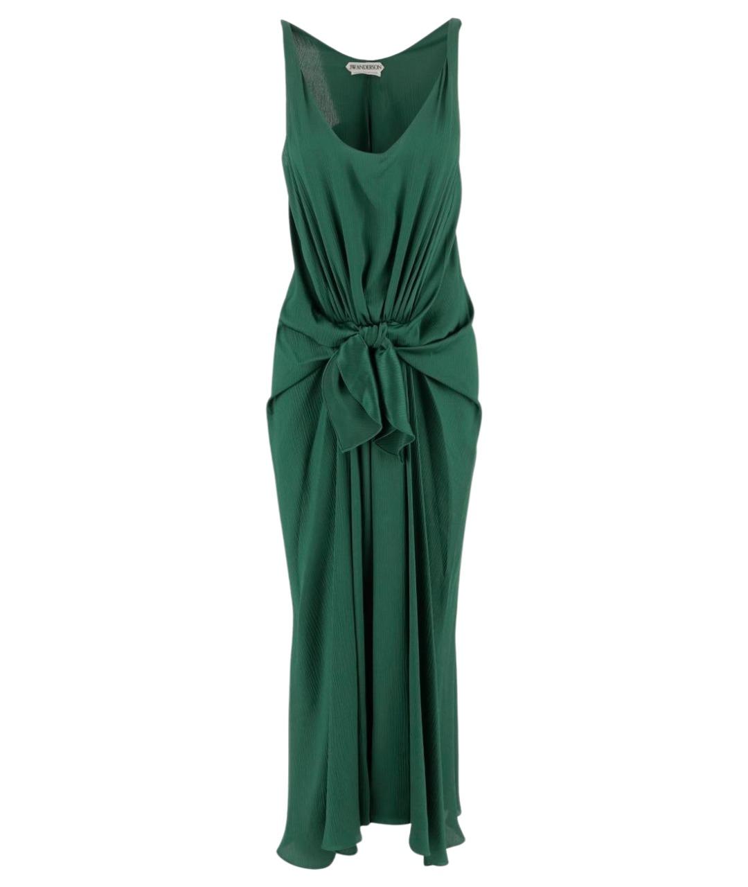 J.W.ANDERSON Зеленые шелковое коктейльное платье, фото 1