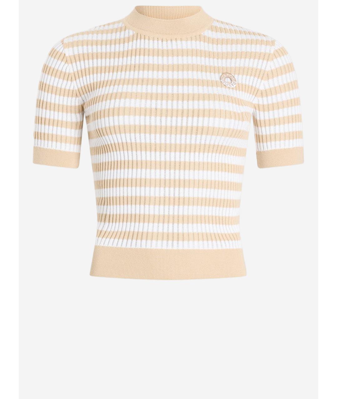 PATOU Бежевый хлопковый джемпер / свитер, фото 4